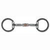 Myler Black Western Dee with Stainless Steel dots, Sweet Iron Comfort Snaffle with Copper Roller